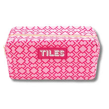 Load image into Gallery viewer, Premium Mahjong Tile Bags  |  Fits Most Large Tile Sets  : Stripes- Purple &amp; Green Tile Bag