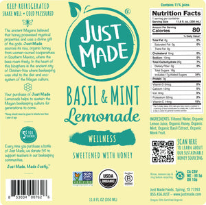 Organic Basil & Mint Lemonade