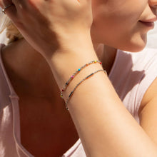 Load image into Gallery viewer, 18K Gold PVD Stainless Steel Satellite Bar Chain Bracelet: Gold