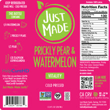 Load image into Gallery viewer, Prickly Pear &amp; Watermelon Cold Pressed Juice