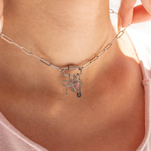 Load image into Gallery viewer, 18K Gold PVD Paperclip Carabiner Necklace: Gold / 16+2"