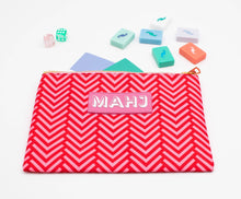Load image into Gallery viewer, Premium Mahjong Card &amp; Accessory Bag: Diamond- Orange Card &amp; Accessory Bag