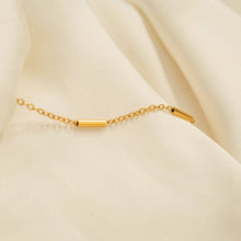 Load image into Gallery viewer, 18K Gold PVD Stainless Steel Satellite Bar Chain Bracelet: Gold
