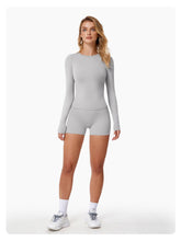 Load image into Gallery viewer, Abigail Buttery Soft Crew Neck Long Sleeve Active Top: Cherry / M