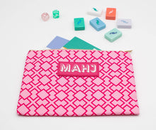 Load image into Gallery viewer, Premium Mahjong Card &amp; Accessory Bag: Diamond- Orange Card &amp; Accessory Bag