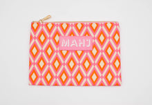 Load image into Gallery viewer, Premium Mahjong Card &amp; Accessory Bag: Diamond- Orange Card &amp; Accessory Bag