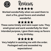 Load image into Gallery viewer, Natural Fire Starters Beautiful Gift or Favor: Lavender &amp; Lemon / Plain