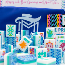 Load image into Gallery viewer, Crystal Prism Blue | Mahjong with Bold Angles and Vibrant Vibes | 1.25" x 0.9" x 0.7"