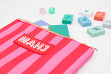 Load image into Gallery viewer, Premium Mahjong Card &amp; Accessory Bag: Diamond- Orange Card &amp; Accessory Bag