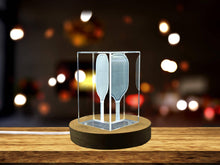 Load image into Gallery viewer, Pickleball Champion Trophy | 3D Engraved Crystal: Small