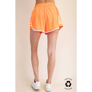 RECYCLED BUTTER TIGER SHORT: Highlight Orange/White / S-M-L(2-2-2)