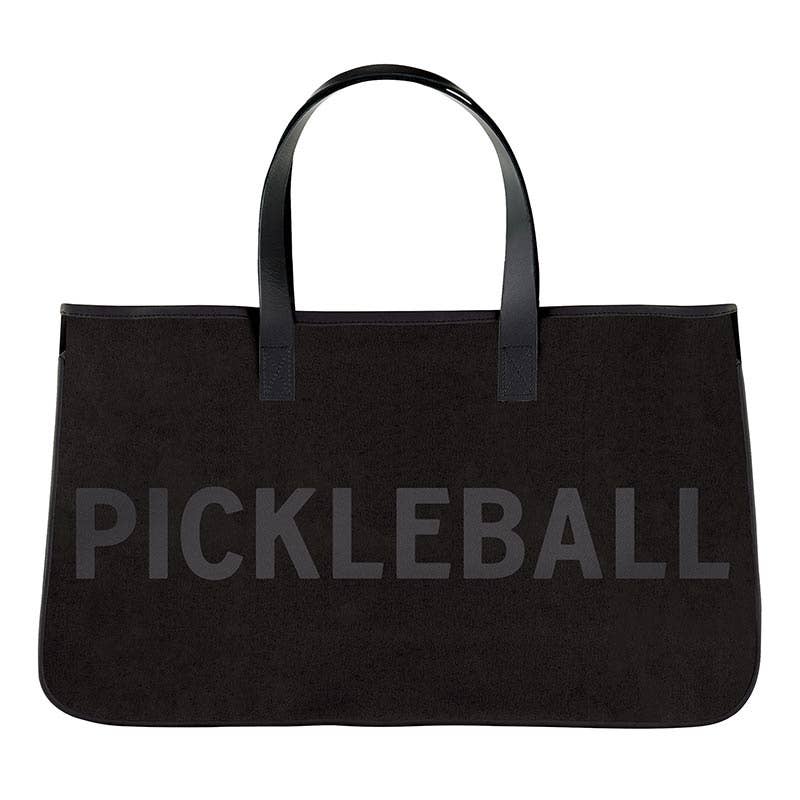 Black Canvas Tote-Pickleball